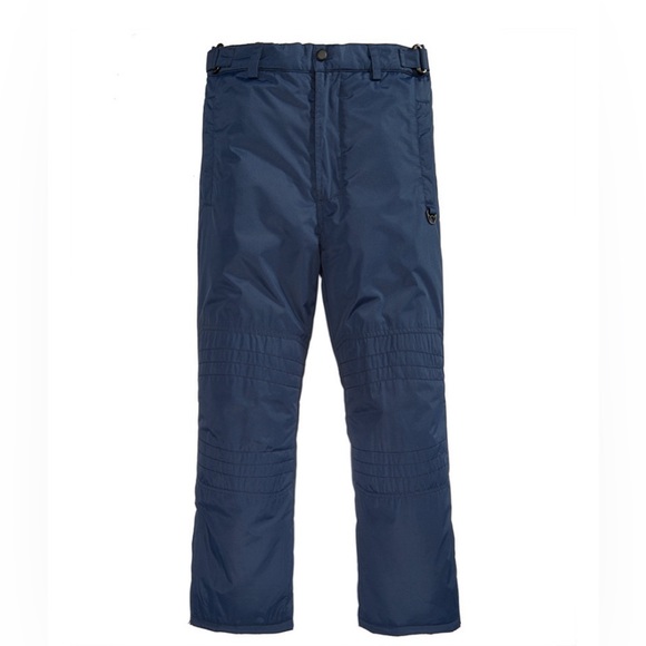 EUC Hawke & Co Boys Ski Pants Navy Boys 10/12 w/ button zip open, elastic ankle - Picture 1 of 9